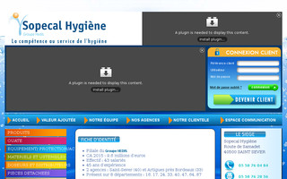 sopecal-hygiene.com website preview