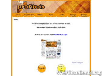 profibois.fr website preview