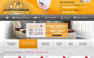 lacitedumatelas.ca website preview