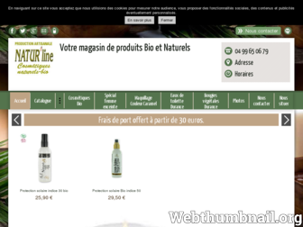 naturline-cosmetique-bio-montpellier.fr website preview