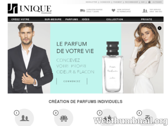 uniquefragrance.fr website preview