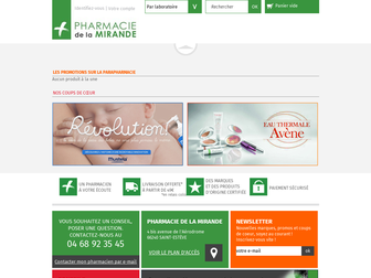 pharmaciedelamirande.fr website preview