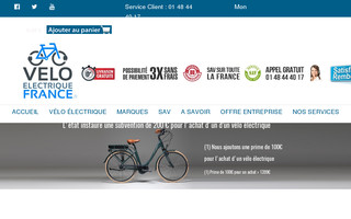 veloelectriquefrance.fr website preview