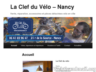 laclefduvelo.fr website preview
