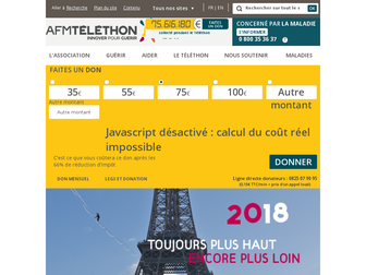 afm-telethon.fr website preview