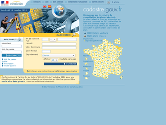 cadastre.gouv.fr website preview