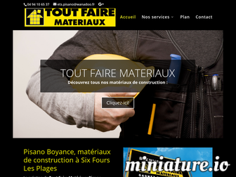 tout-faire-materiaux-pisano-boyance.fr website preview