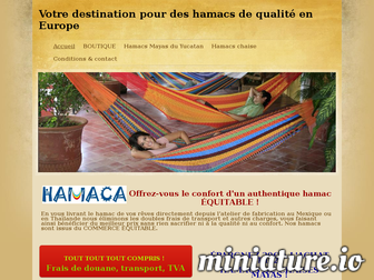 hamacfrance.boutiquehamaca.com website preview