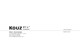 kouzproduction.com website preview