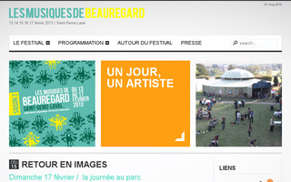 lesmusiquesdebeauregard.fr website preview
