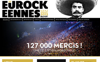 eurockeennes.fr website preview