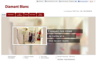 diamant-blanc-paris.fr website preview