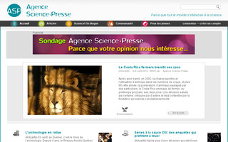 sciencepresse.qc.ca website preview