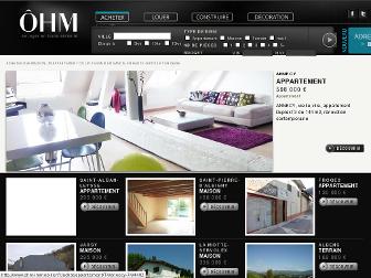 ohm-immobilier.fr website preview