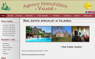 valadie-immobilier.com website preview
