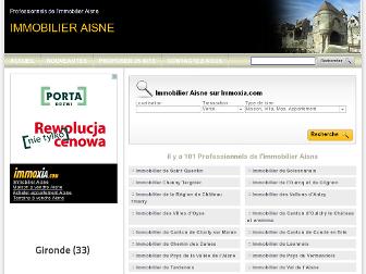 immobilieraisne.fr website preview