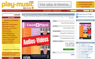 cours2piano.com website preview
