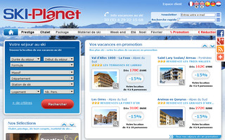 ski-planet.com website preview