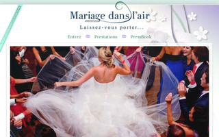 mariagedanslair.com website preview