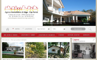 agence-immobiliere-lege-capferret.fr website preview