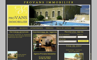 provans-immobilier.com website preview