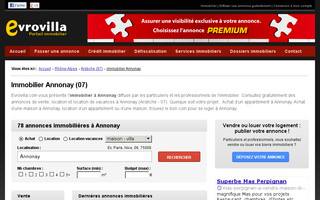 immobilier-annonay.evrovilla.com website preview