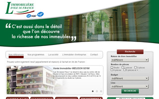 immobiliereidf.fr website preview