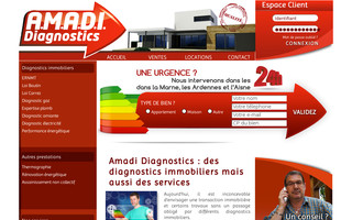 amadi-diagnostics.fr website preview