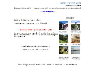immoariege.com website preview