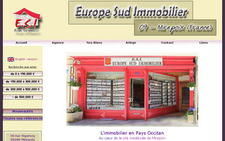 europe-sud-immobilier.com website preview