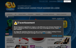 french.eucasino.com website preview