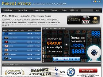 fr.pokerlistings.com website preview