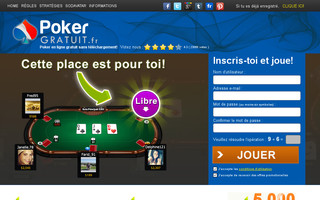pokergratuit.fr website preview