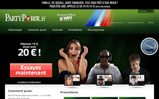 partypoker.fr website preview