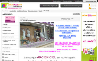 lingeriearcenciel.fr website preview
