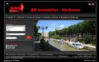 smimmobiliernarbonne.com website preview