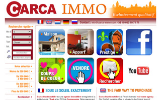 carca-sun-immobilier.com website preview