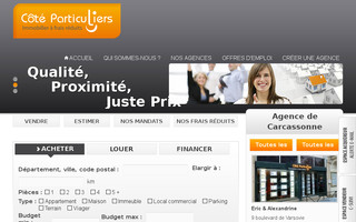 carcassonne.coteparticuliers.com website preview
