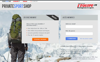 privatesportshop.com website preview