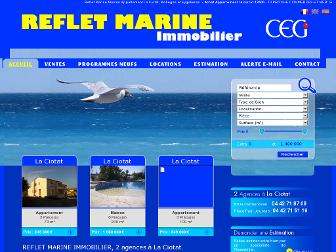 reflet-marine-immobilier.com website preview