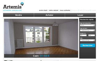 artemis-immobilier.fr website preview