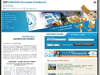 coquelin.calvados.notaires.fr website preview