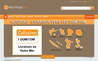 boutiqueafro.fr website preview