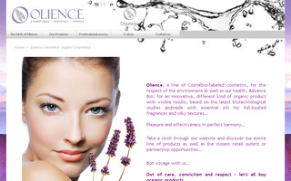 olience-cosmetics.fr website preview