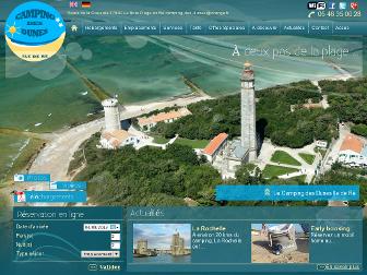 campingdesdunes-iledere.fr website preview