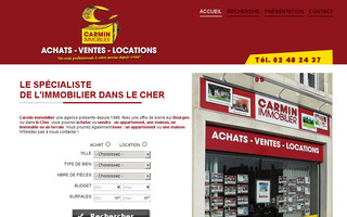 carmin-immobilier.fr website preview