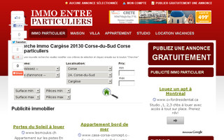 cargese.immo-entre-particuliers.com website preview