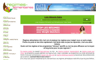 regimes-alimentaires.info website preview