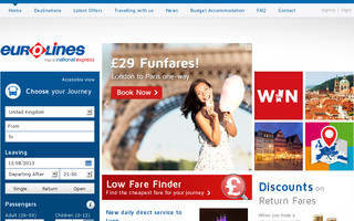 eurolines.co.uk website preview