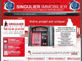 singulierimmobilier.com website preview